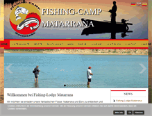 Tablet Screenshot of fishing-lodge-matarrana.com